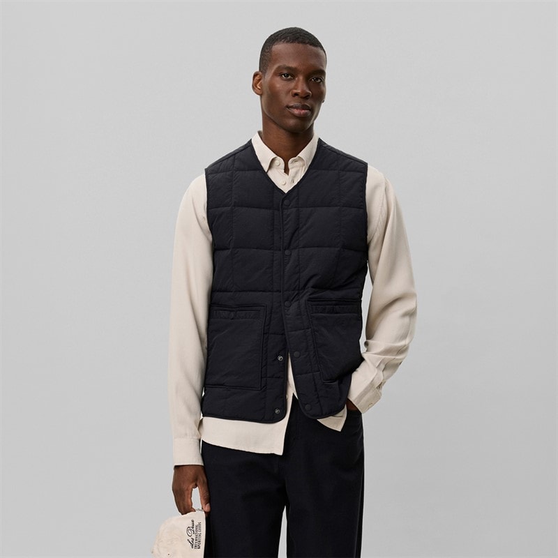 Les Deux Mens Matt Vest Black - Image 1