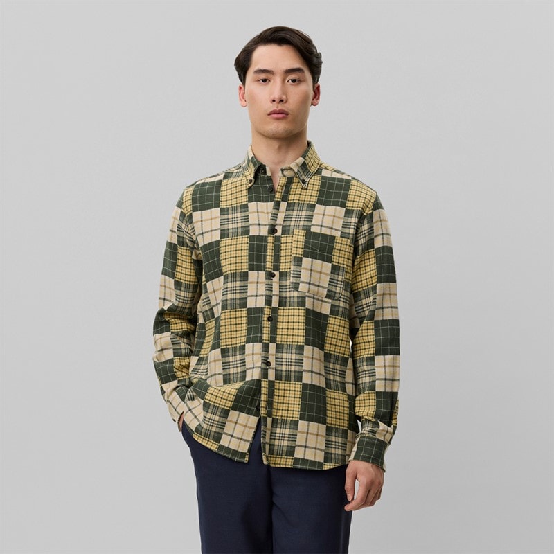 Les Deux Mens Kent Patchwork Check Shirt Duffel Bag