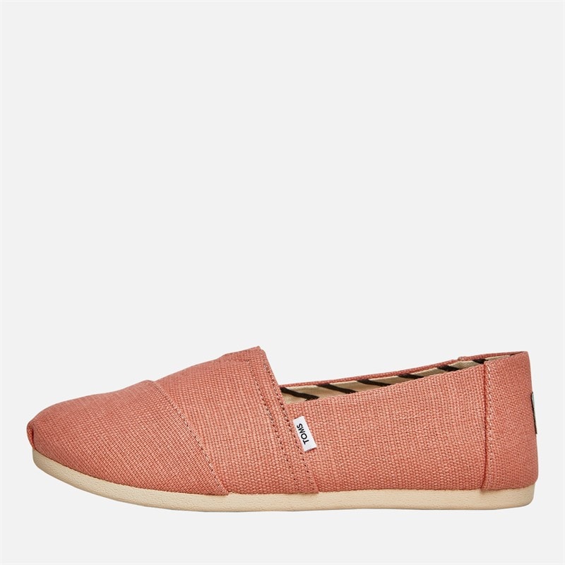 TOMS Womens Canvas Alpargata Espadrilles Peach Pink - Image 1