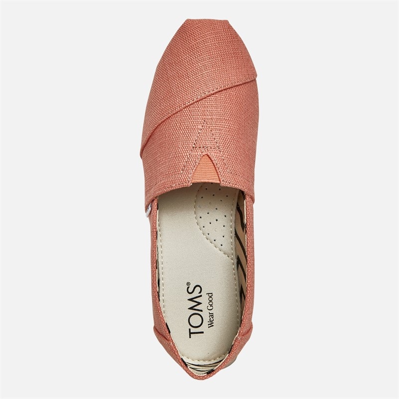 TOMS Womens Canvas Alpargata Espadrilles Peach Pink - Image 4