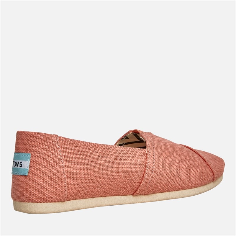 TOMS Womens Canvas Alpargata Espadrilles Peach Pink - Image 5