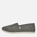TOMS Mens Canvas Alpargata Espadrilles Black Distressed