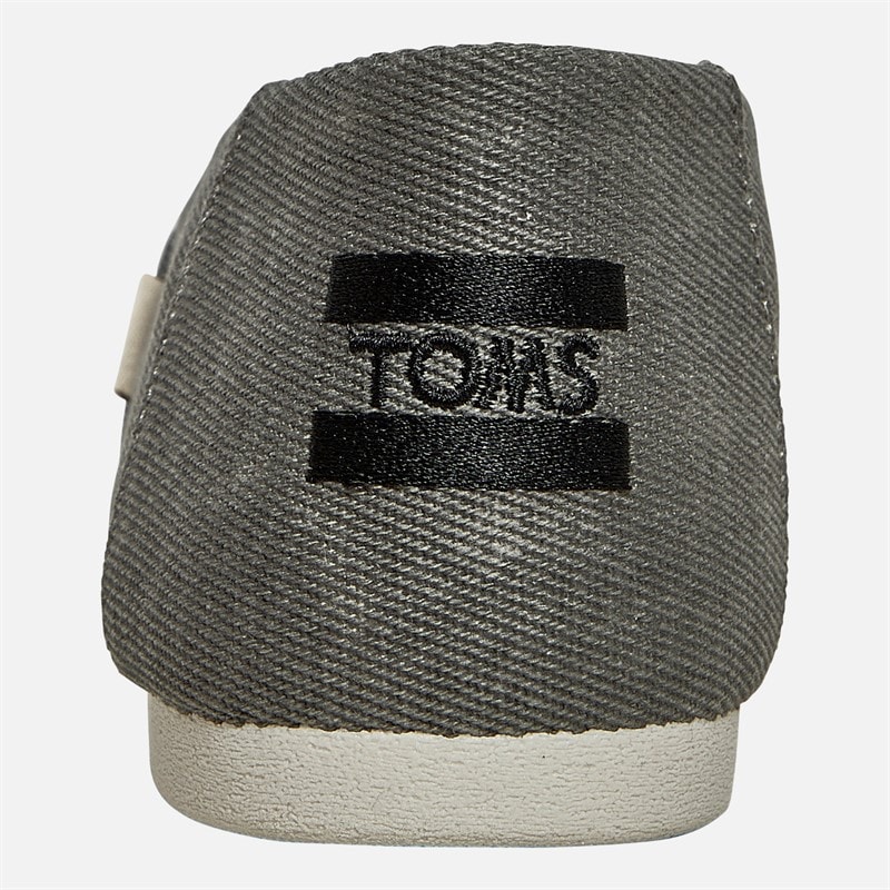 TOMS Mens Canvas Alpargata Espadrilles Black Distressed - Image 3