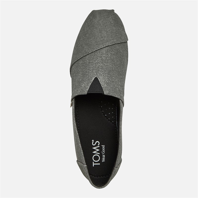 TOMS Mens Canvas Alpargata Espadrilles Black Distressed - Image 4