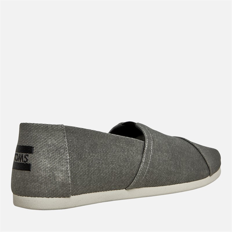 TOMS Mens Canvas Alpargata Espadrilles Black Distressed - Image 5