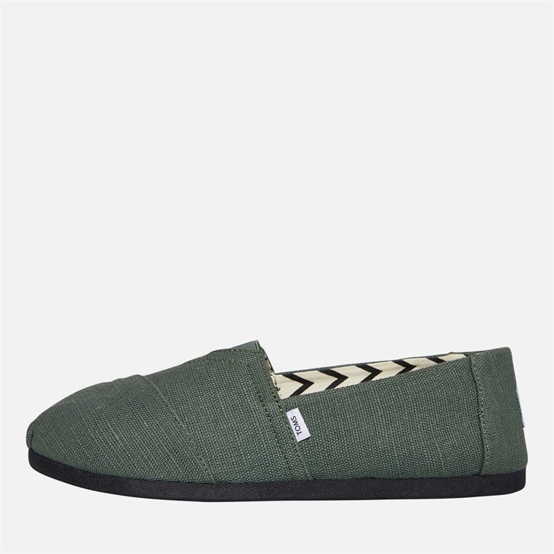 TOMS Mens Canvas Alpargata Espadrilles Medium Green - Image 1
