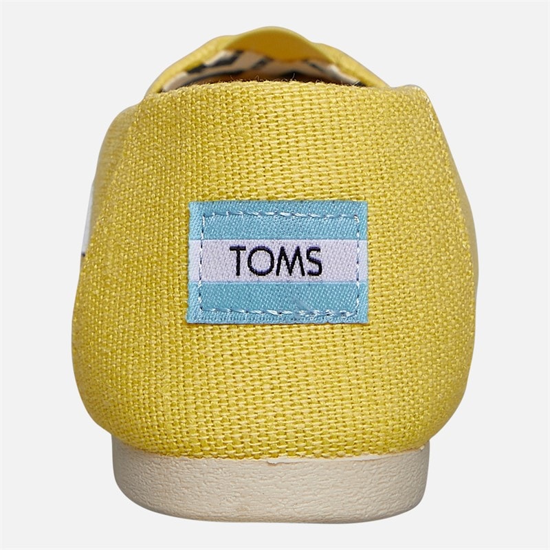 TOMS Womens Canvas Alpargata Espadrilles Yellow - Image 3