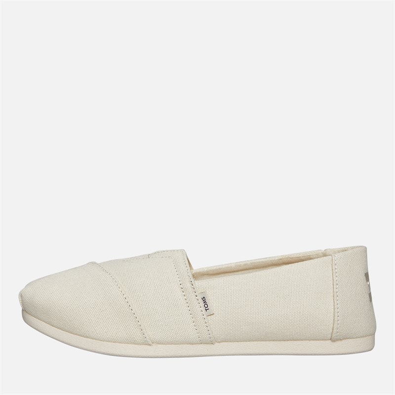 TOMS Womens Canvas Alpargata Espadrilles Cream - Image 1