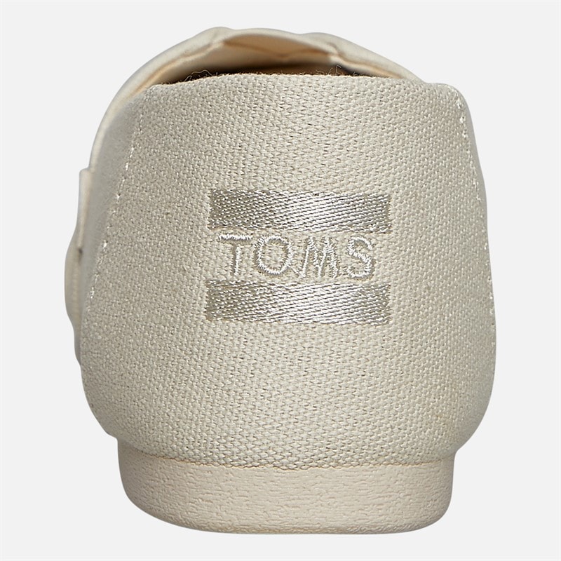 TOMS Womens Canvas Alpargata Espadrilles Cream - Image 3