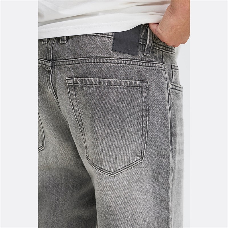Solid Mens Denim Jeans Grey Denim - Image 5