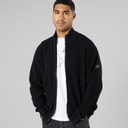 Solid Mens Knit Cardigan True Black