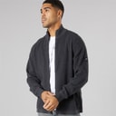 Solid Mens Knit Cardigan Dark Grey Marl Dar Grey M