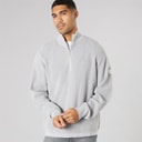 Solid Mens Knit Pullover Jumper Light Grey Melange