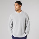 Solid Mens Knit Pullover Jumper Light Grey Melange