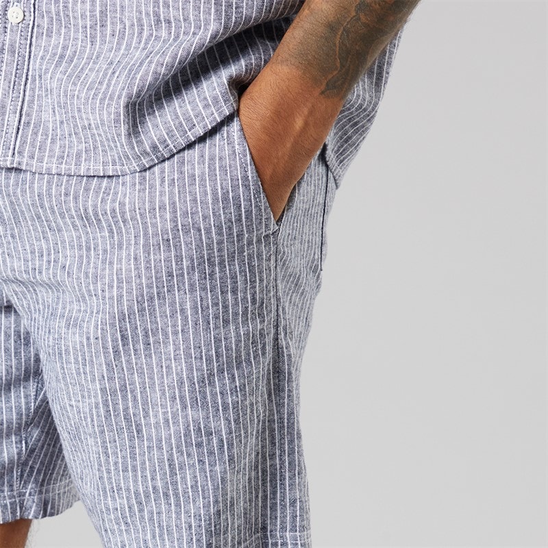 Solid Mens Shorts True Black Melange - Image 3