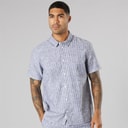 Solid Mens Short Sleeve Shirt True Black Melange