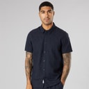 Solid Mens Short Sleeve Shirt Insignia Blue