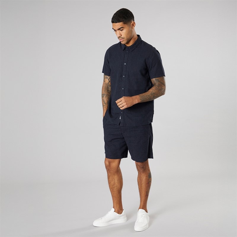 Solid Mens Short Sleeve Shirt Insignia Blue - Image 4