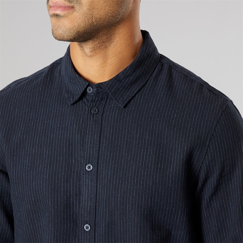 Solid Mens Long Sleeve Shirt Insignia Blue - Image 3