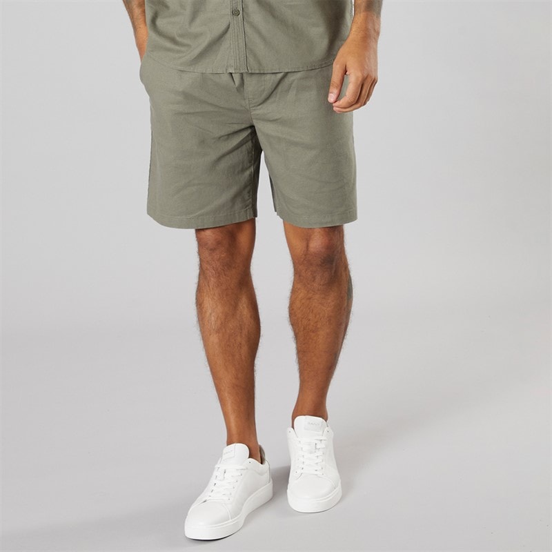 Solid Mens Shorts Dusty Olive - Image 1