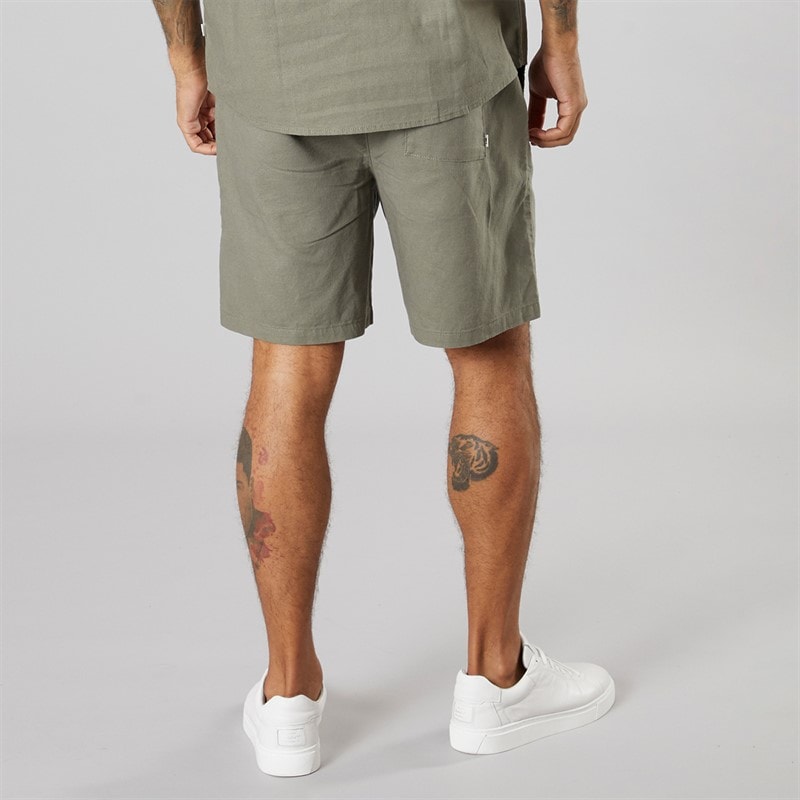 Solid Mens Shorts Dusty Olive - Image 2