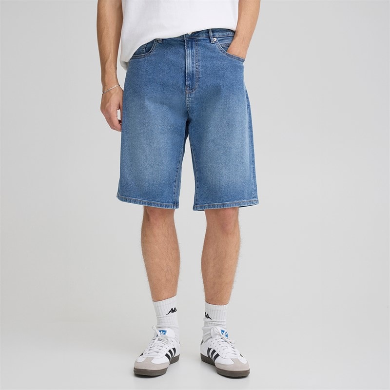 Solid Mens Sdjeni Denim Shorts Middle Vintage Blue Denim - Image 1