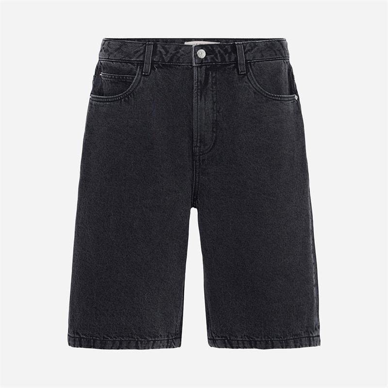 Solid Mens Sdomidt Loose Fit Denim Shorts Grey Denim - Image 2