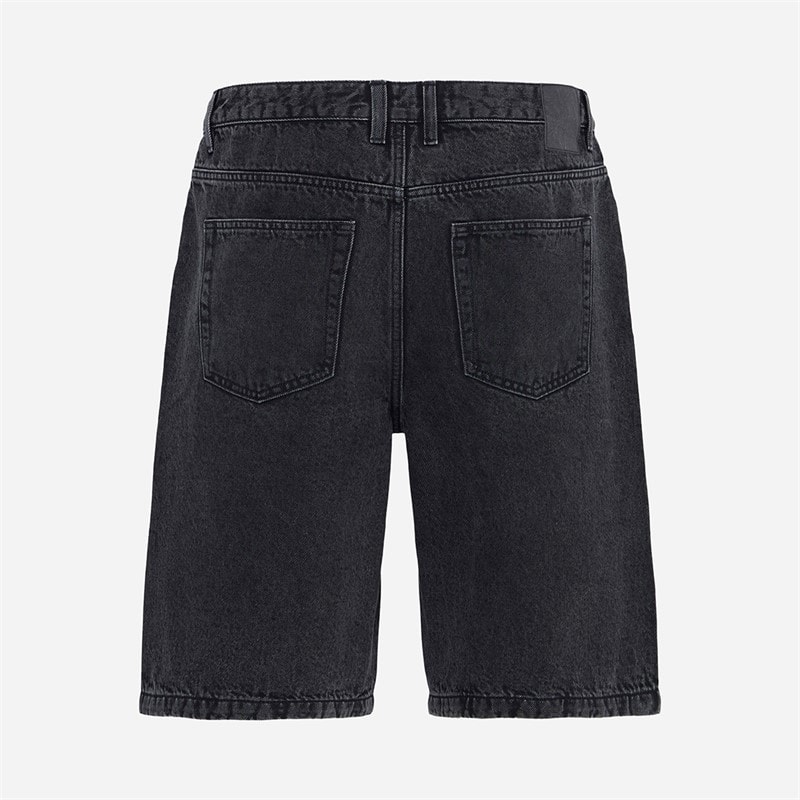 Solid Mens Sdomidt Loose Fit Denim Shorts Grey Denim - Image 3