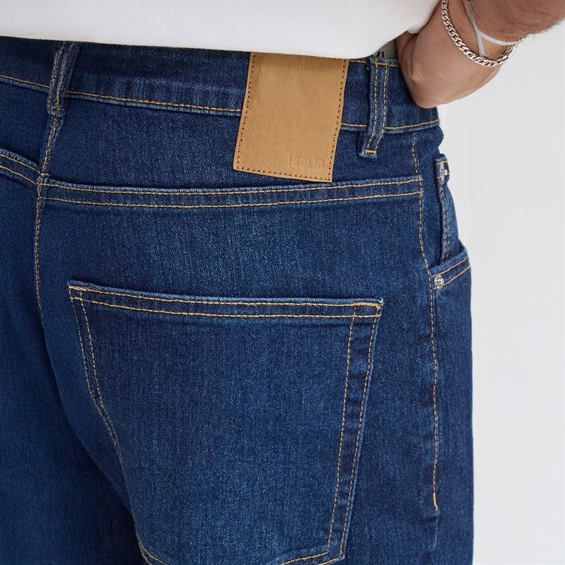 Solid Mens Sdryder Denim Jeans Dark Blue Denim - Image 3