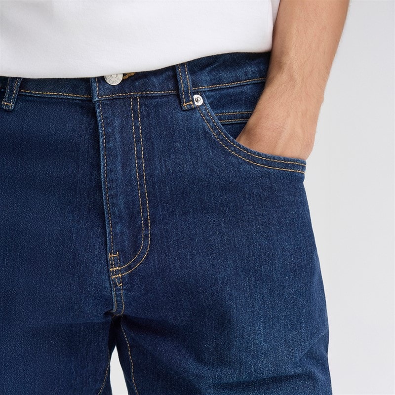 Solid Mens Sdryder Denim Jeans Dark Blue Denim - Image 5