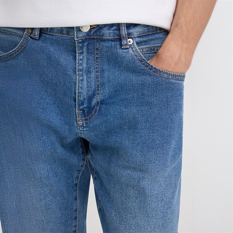 Solid Mens Sdryder Denim Jeans Middle Vintage Blue Denim - Image 5