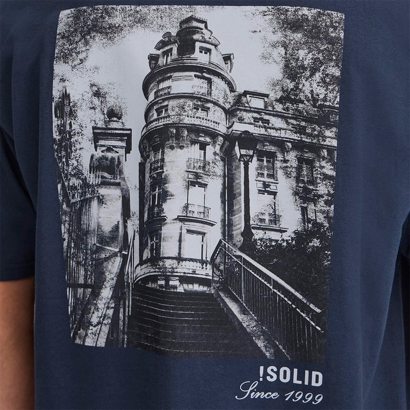 Solid Mens Bilop T-Shirt Insignia Blue - Image 5