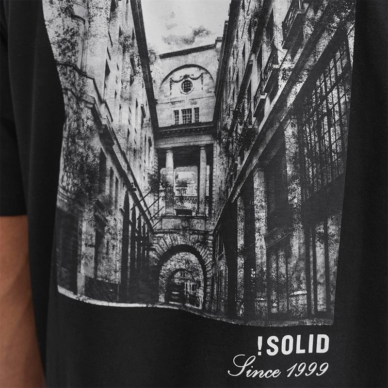 Solid Mens Bilop T-Shirt True Black - Image 5