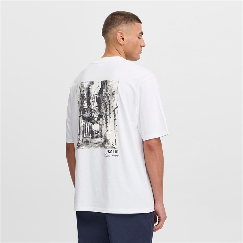 Solid Mens Bilop T-Shirt White - Image 1