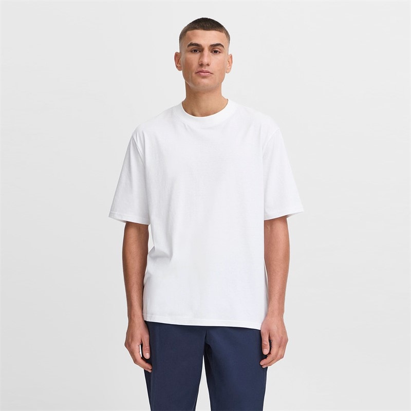 Solid Mens Bilop T-Shirt White - Image 2
