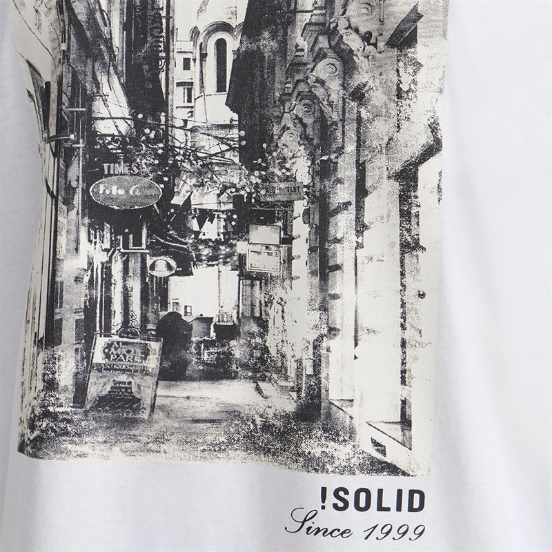 Solid Mens Bilop T-Shirt White - Image 5