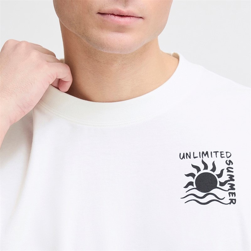 Solid Mens Daniel T-Shirt White - Image 3