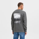 Solid Mens Dixon Sweatshirt Dark Grey Melange