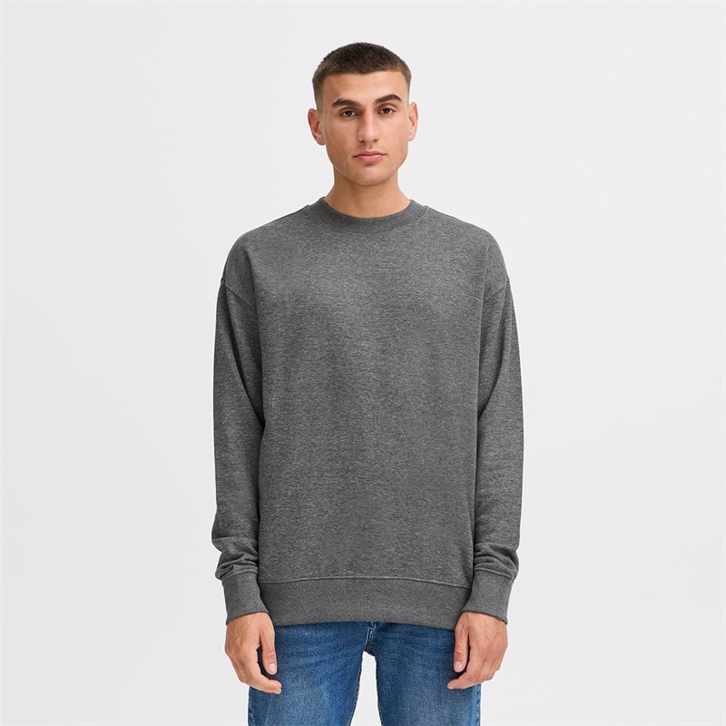 Solid Mens Dixon Sweatshirt Dark Grey Melange - Image 2