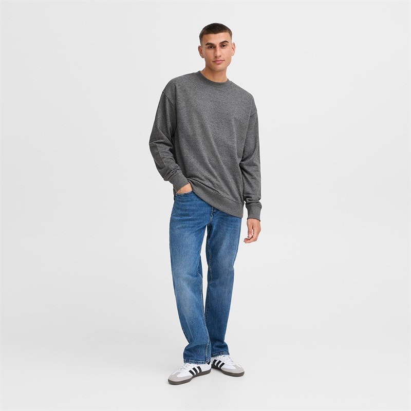 Solid Mens Dixon Sweatshirt Dark Grey Melange - Image 4