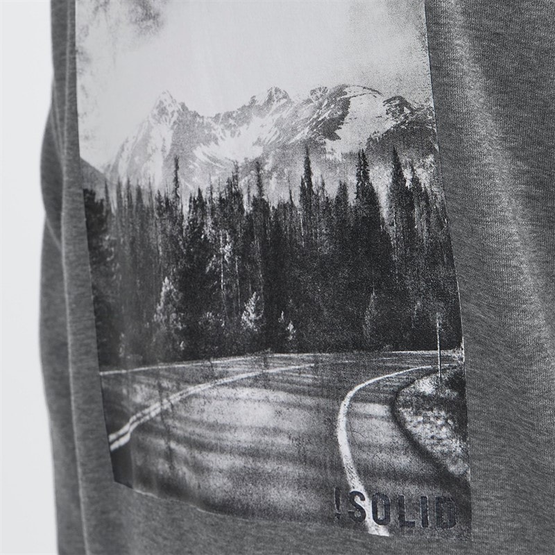 Solid Mens Dixon Sweatshirt Dark Grey Melange - Image 5