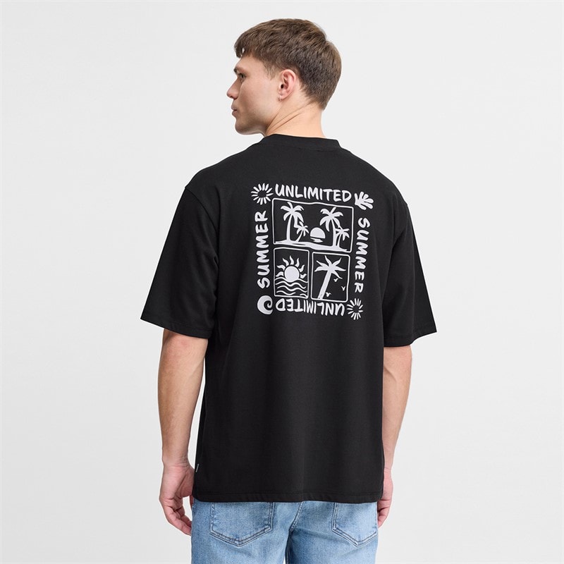 Solid Mens Daniel T-Shirt True Black - Image 1
