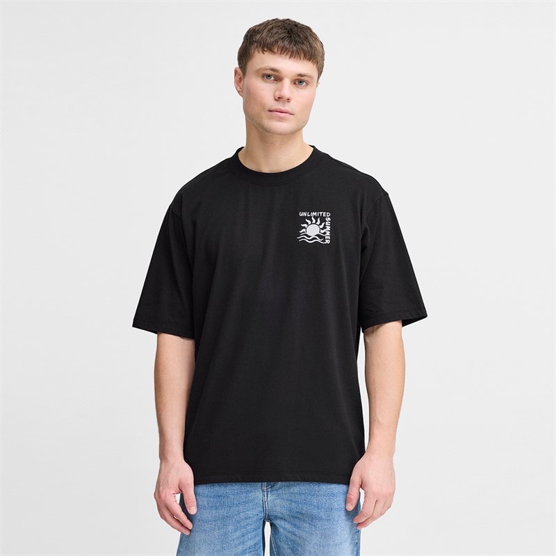 Solid Mens Daniel T-Shirt True Black - Image 2