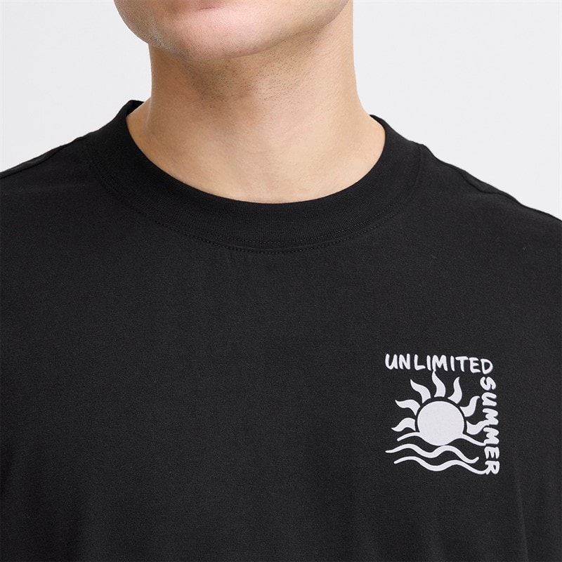 Solid Mens Daniel T-Shirt True Black - Image 3