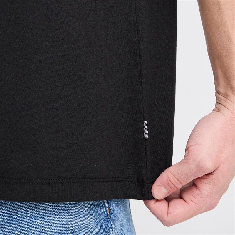 Solid Mens Daniel T-Shirt True Black - Image 5