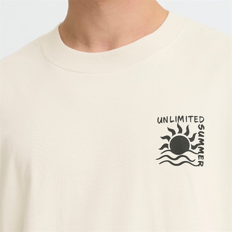 Solid Mens Daniel T-Shirt Oatmeal - Image 3