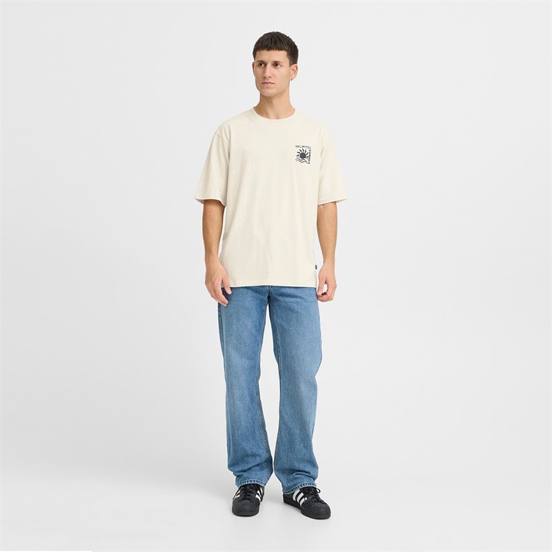 Solid Mens Daniel T-Shirt Oatmeal - Image 4