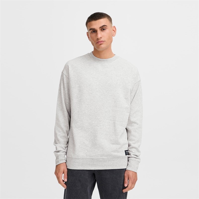 Solid Mens Dixon Sweatshirt Light Grey Melange - Image 2