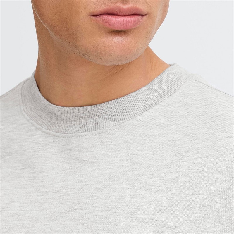 Solid Mens Dixon Sweatshirt Light Grey Melange - Image 3