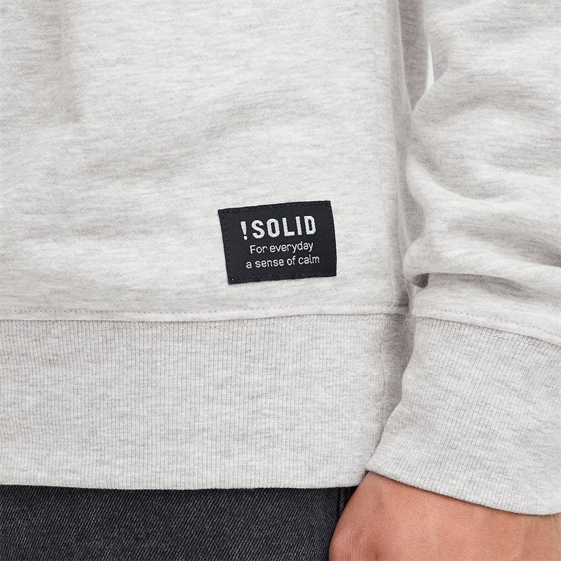 Solid Mens Dixon Sweatshirt Light Grey Melange - Image 5
